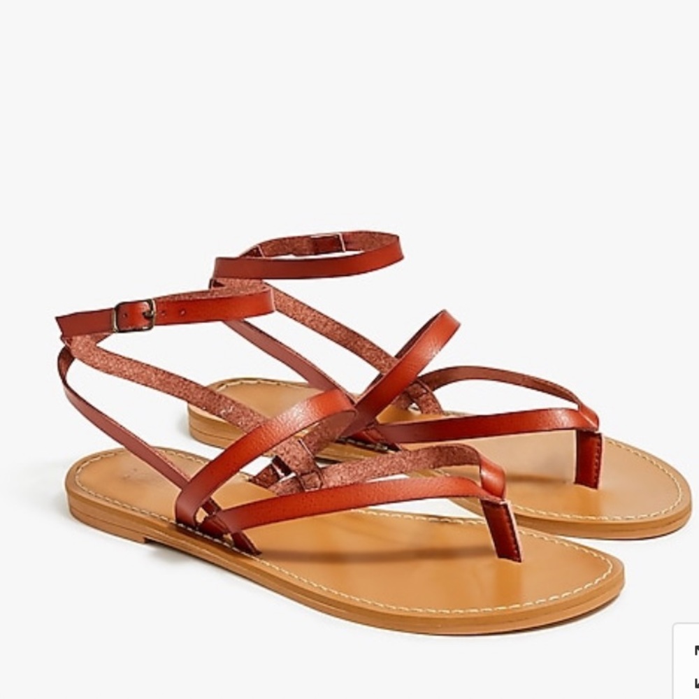 J. Crew Tan Leather Sandals